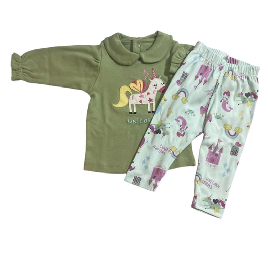 بيجامه بناتي خريفي فاني باني رسمة مكون من قطعتين الحصان الطائر😍😍🩷