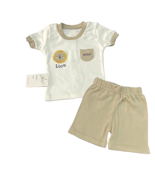 بيجامه اولادي قطن 100% مكونه من قطعتين رسمة الاسد ❤️❤️