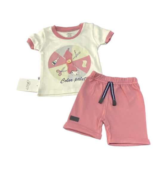 بيجامه اولادي قطن 100 % مكون من قطعتين رسمة الساعه ❤️⏱️