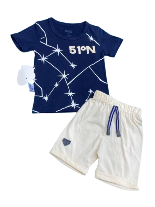 طقم اولادي مكون من قطعتين رسمة نجوم❤️❤️