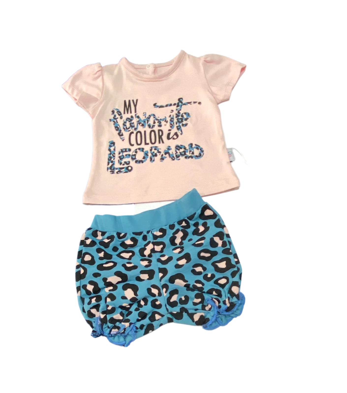 طقم خروج بناتي مكون من قطعتين منقوش 🩷🩷