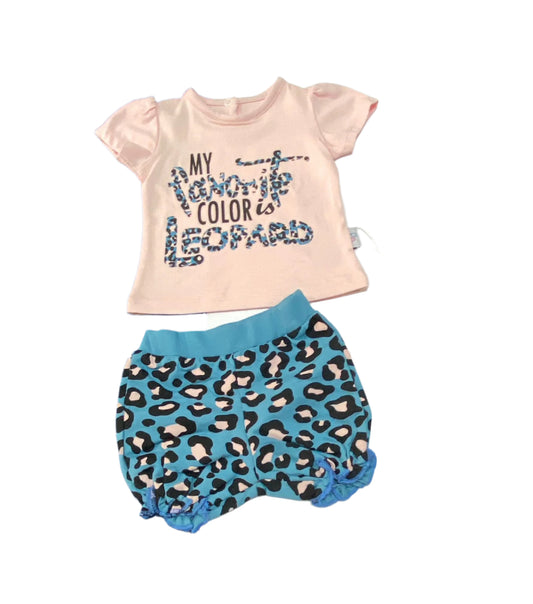 طقم خروج بناتي مكون من قطعتين منقوش 🩷🩷