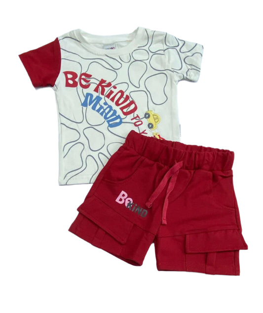 طقم خروج صيفي اولادي مكون قطعتين رسمة العربيات ❤️❤️