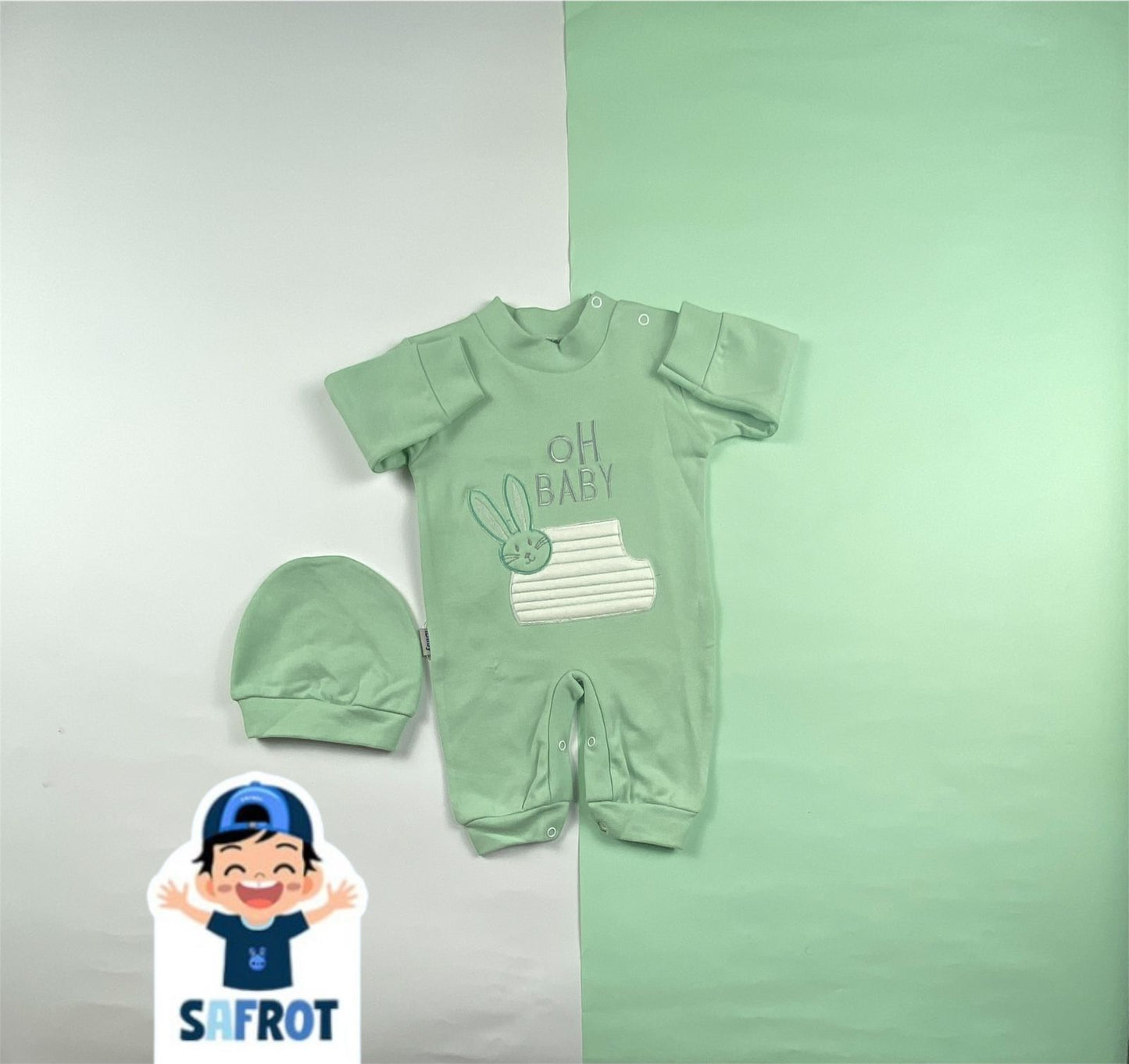 سالوبيت اولادي وبناتي قطن 100% خريفي مكون من قطعتين رسمة oh baby 🤍🩷