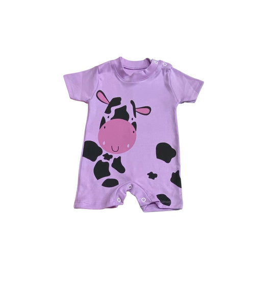 سالوبيت صيفي بناتي قطن 100% خامه خفيفه رسمة البقره 🩷🩷