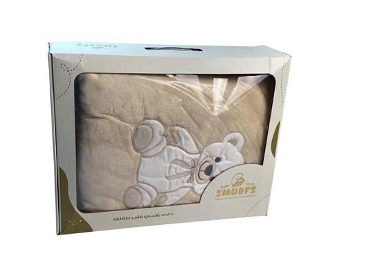 بطانية قطن فرو ناعمة ودافئة لحديثي الولادة. خامة آمنة على بشرة البيبي، ماركة السنافر❤️❤️