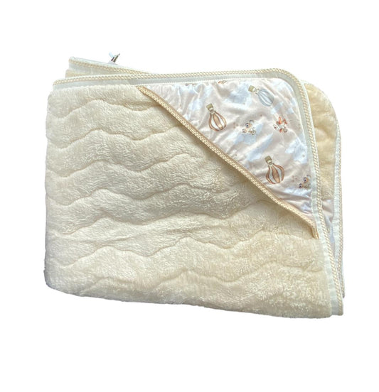 بطانية قطن فرو لحديثي الولادة، ناعمة ومريحة على بشرة البيبي. ماركة السنافر🩶🤍