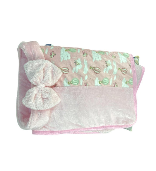 بطانية قطن فرو لحديثي الولادة، ناعمة ومريحة على بشرة البيبي. ماركة السنافر🩶🤍