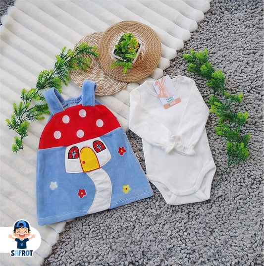 سالوبيت شتوي بناتي قطيفه 100% ماركه فاني باني مكون من قطعتين home ❤️❤️