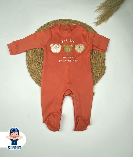 سالوبيت خريفي اولادي وبناتي من فاني باني قطن 100% رسمة 3 دببه❤️❤️