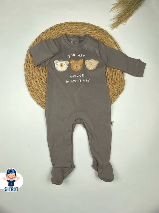 سالوبيت خريفي اولادي وبناتي من فاني باني قطن 100% رسمة 3 دببه❤️❤️