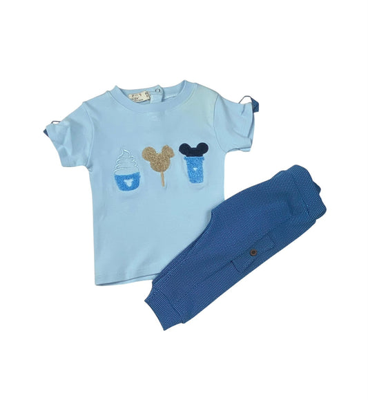 طقم اولادي مكون من قطعتين قطن 🖤🖤