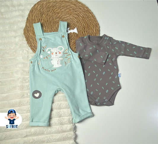 سالوبيت بناتي قطن 100% ماركه فاني باني مكون من قطعتين رسمة الكسلان❤️❤️