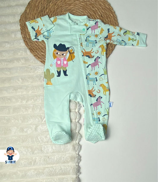 سالوبيت شتوي بناتي من فاني باني قطن 100% cow girl❤️❤️