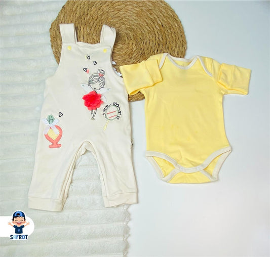 سالوبيت شتوي بناتي قطن 100% ماركه فاني باني مكون من قطعتين ballerina❤️❤️