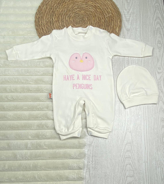 سالوبيت اولادي وبناتي قطن 100% خريفي مكون من قطعتين penguins❤️