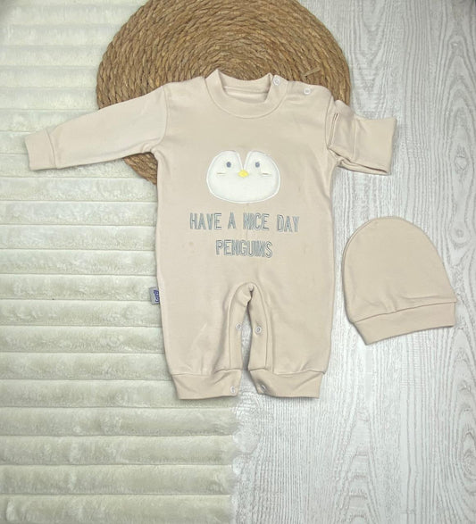 سالوبيت اولادي وبناتي قطن 100% خريفي مكون من قطعتين penguins❤️