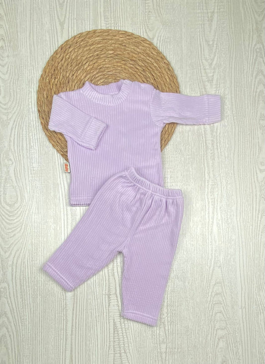 بيجامه قطيفه مسحب مكستر اولادي وبناتي مكونه من قطعتين 🤍🩷