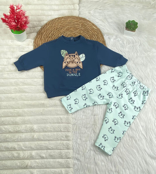 بيجامه اولادي خريفي من فاني باني مكون من قطعتين قطن 100% heart🤍🩷