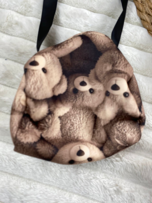 طقم اطفال شتوي خامه ميلتون مكون من 3 قطع مبطن من الداخل رسمة دبدوب🤍💙