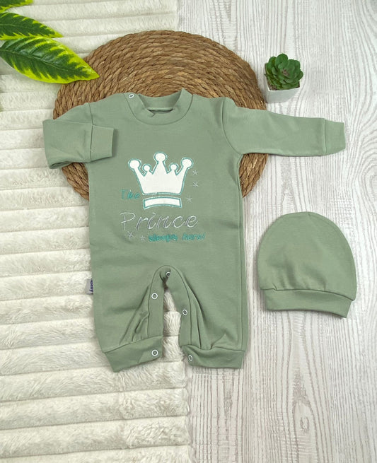 سالوبيت اولادي وبناتي قطن 100% خريفي مكون من قطعتين رسمة التاج🤍👑