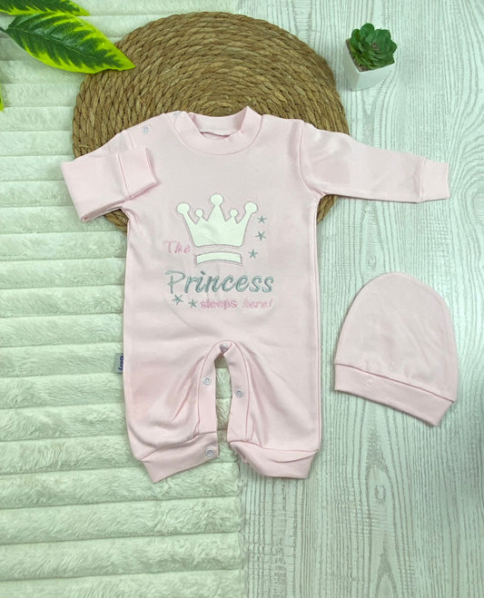 سالوبيت اولادي وبناتي قطن 100% خريفي مكون من قطعتين رسمة التاج🤍👑