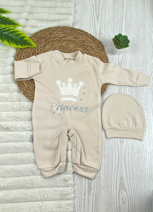 سالوبيت اولادي وبناتي قطن 100% خريفي مكون من قطعتين رسمة التاج🤍👑