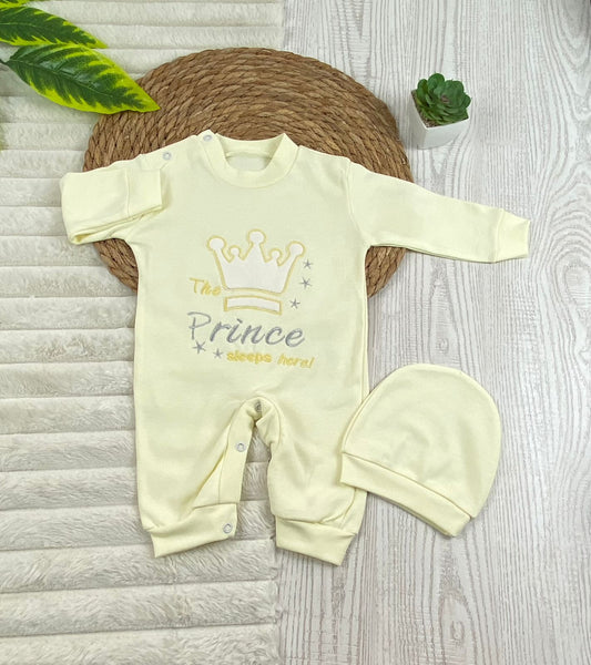 سالوبيت اولادي وبناتي قطن 100% خريفي مكون من قطعتين رسمة التاج🤍👑