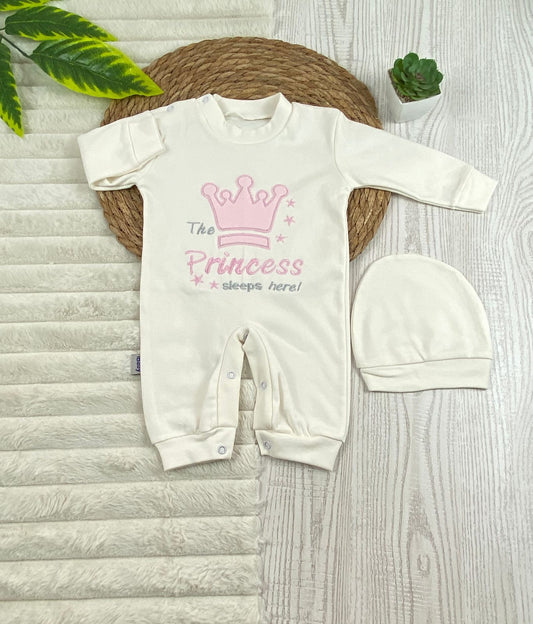 سالوبيت اولادي وبناتي قطن 100% خريفي مكون من قطعتين رسمة التاج🤍👑