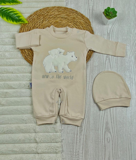 سالوبيت اولادي وبناتي قطن 100% خريفي مكون من قطعتين رسمة الدبيين❤️