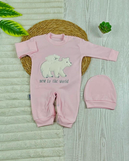 سالوبيت اولادي وبناتي قطن 100% خريفي مكون من قطعتين رسمة الدبيين❤️