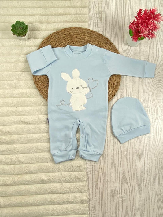 سالوبيت اولادي وبناتي قطن 100% خريفي مكون من قطعتين رسمة ارنب❤️