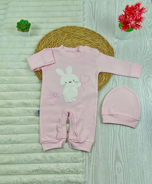 سالوبيت اولادي وبناتي قطن 100% خريفي مكون من قطعتين رسمة ارنب❤️