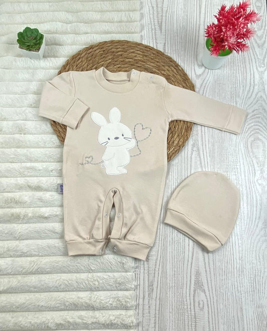 سالوبيت اولادي وبناتي قطن 100% خريفي مكون من قطعتين رسمة ارنب❤️