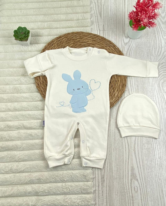 سالوبيت اولادي وبناتي قطن 100% خريفي مكون من قطعتين رسمة ارنب❤️