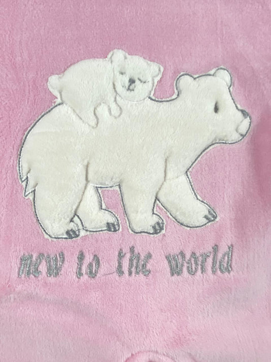 سالوبيت شتوي قطيفه مكون من قطعتين رسمة دبيين 🩷❤️