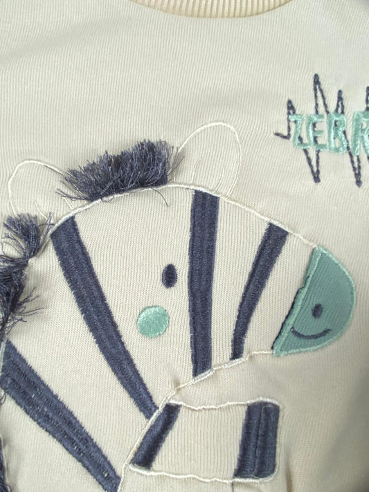 طقم اولادي وبناتي شتوي خامه ميلتون مكون من قطعتين رسمة حصان ❤️🤍