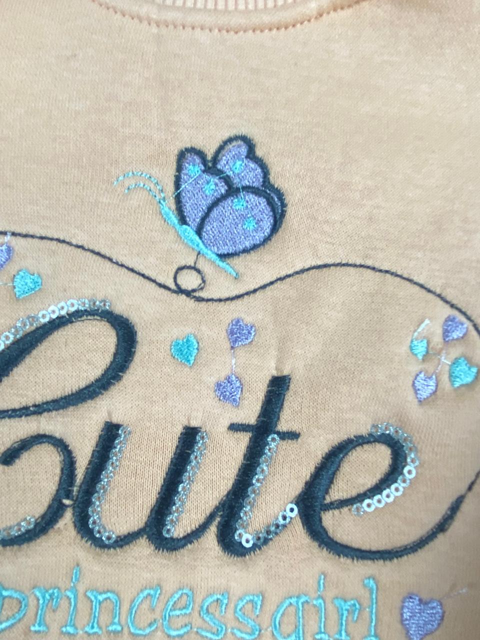 طقم شتوي ميلتون بناتي مكون من قطعتين مبطن من الداخل princess girl🩷🤍