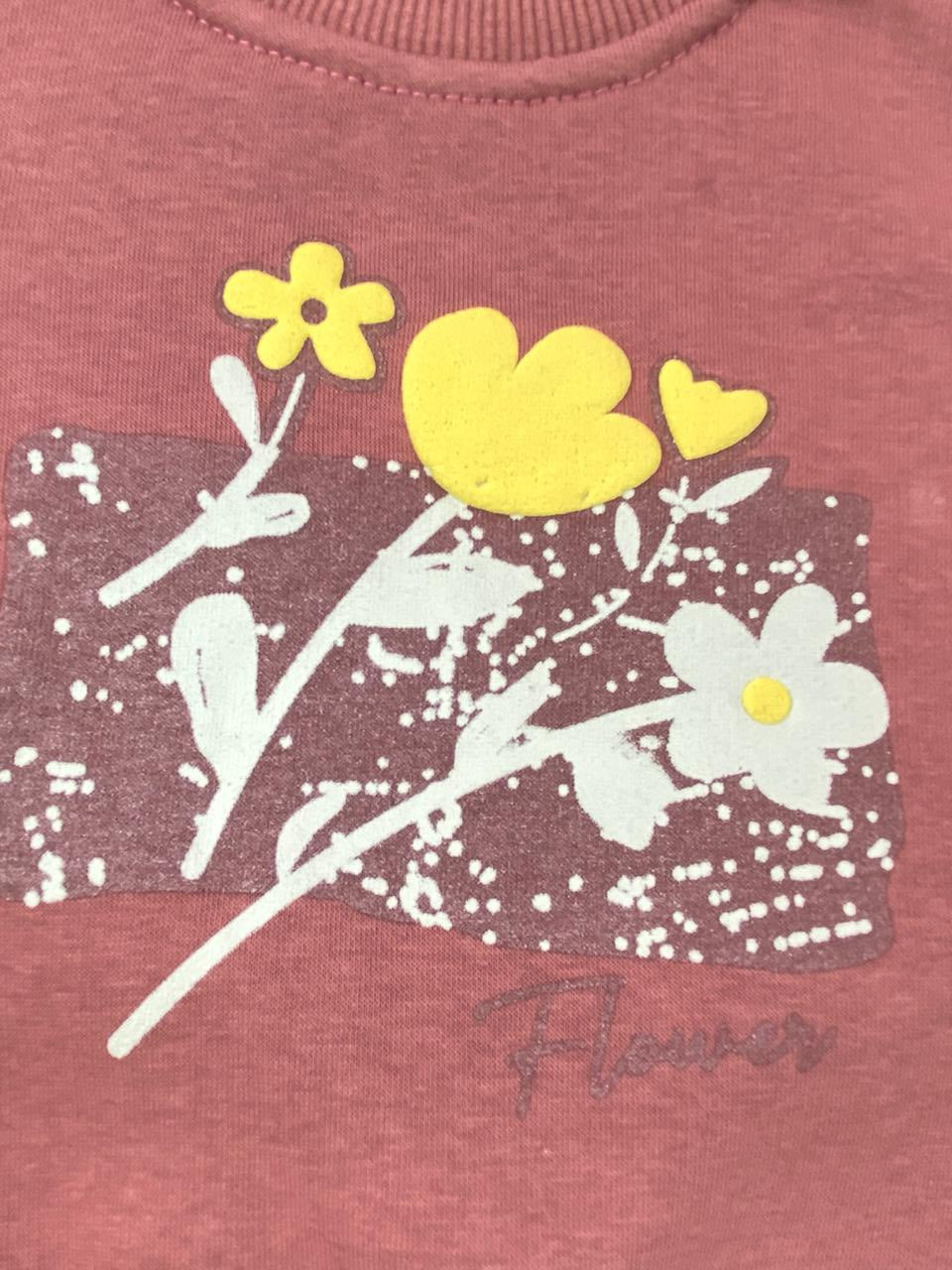 طقم شتوي ميلتون اولادي وبناتي مكون من قطعتين flower مبطن من الداخل🩷🤍