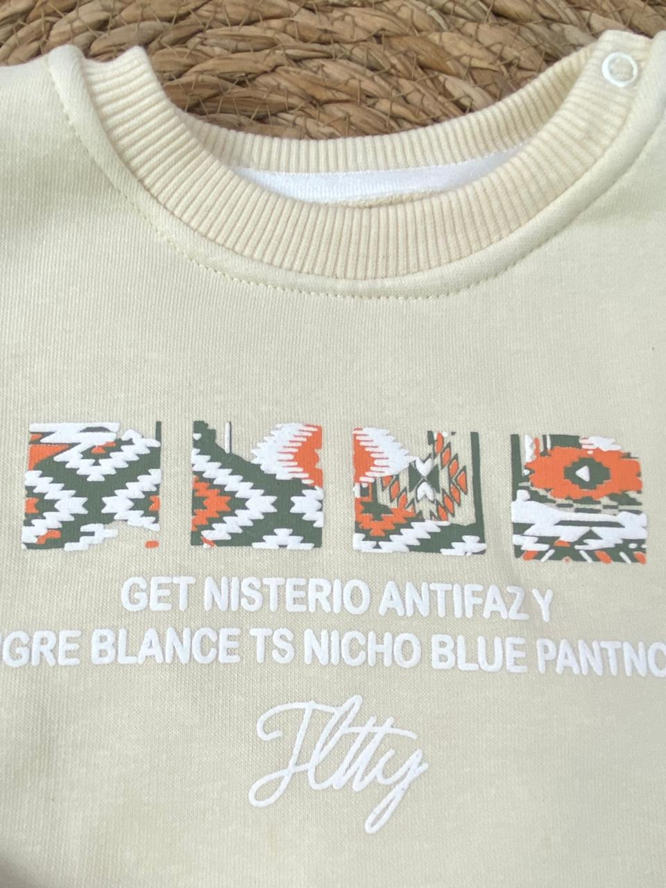 طقم شتوي ميلتون اولادي وبناتي مكون من قطعتين مبطن من الداخل🩷🤍