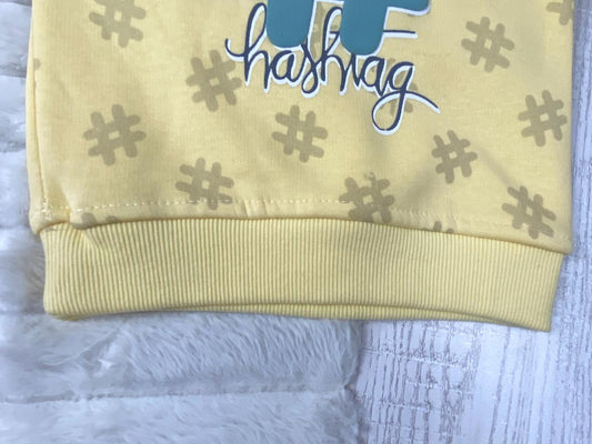 طقم شتوي ميلتون اولادي وبناتي مكون من قطعتين رسمة هاشتاج مبطن من الداخل🩷🤍