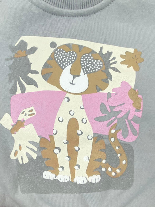 طقم بناتي شتوي خامه ميلتون مكون من قطعتين مبطن من الداخل رسمة قطه❤️🤍