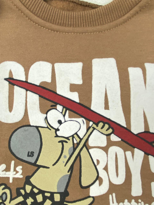 طقم اولادي وبناتي شتوي خامه ميلتون مكون من قطعتين مبطن من الداخل ocean❤️🤍