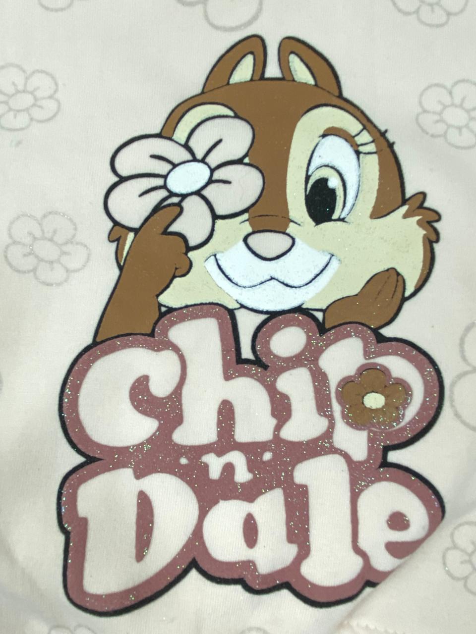 طقم بناتي شتوي خامه ميلتون مكون من قطعتين مبطن من الداخل chip dale❤️🤍