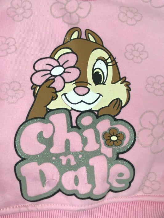 طقم بناتي شتوي خامه ميلتون مكون من قطعتين مبطن من الداخل chip dale❤️🤍