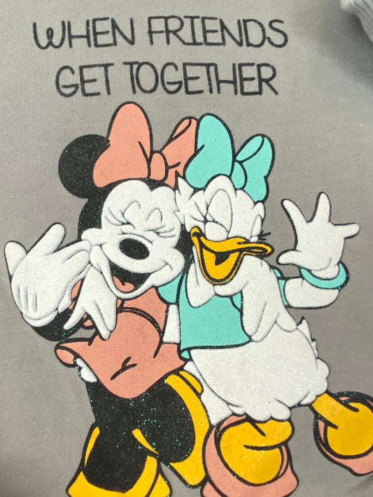 طقم بناتي شتوي خامه ميلتون مكون من قطعتين مبطن من الداخل رسمة ميني وبطوط❤️🤍