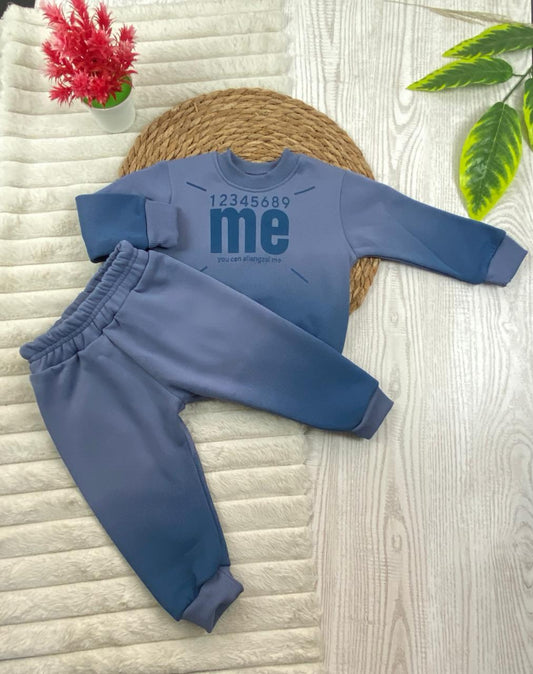 طقم اولادي شتوي خامه ميلتون مبطنه من الداخل مكون من قطعتين ME 🤍🤍