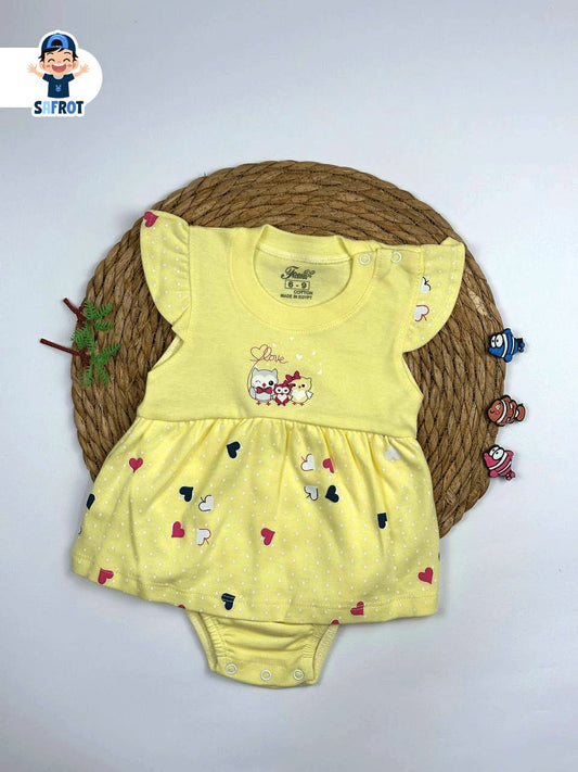 طقم بناتي صيفي خامه قطن رسمة قلوب ❤️❤️