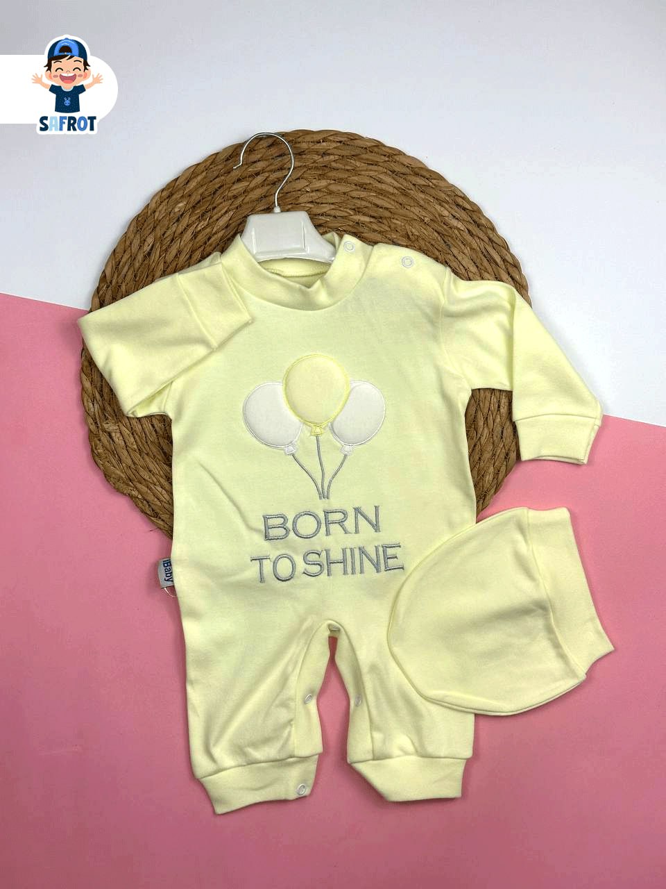 سالوبيت اولادي وبناتي قطن 100% خريفي مكون من قطعتين رسمة بلالين 🎈❤️