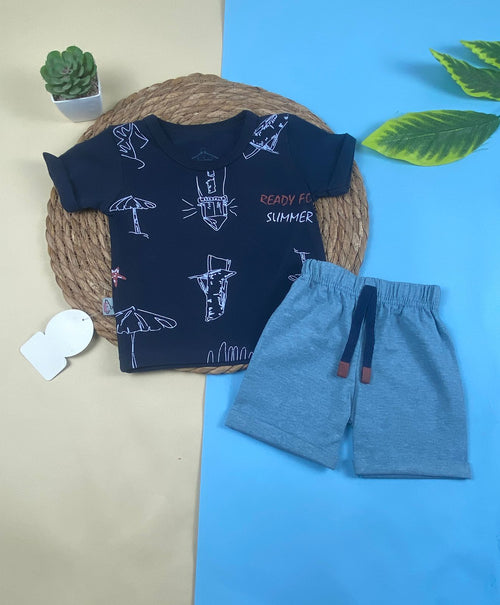 بيجامه صيفي اولادي وبناتي قطن مكون من قطعتين  ready for summer 🤍😍